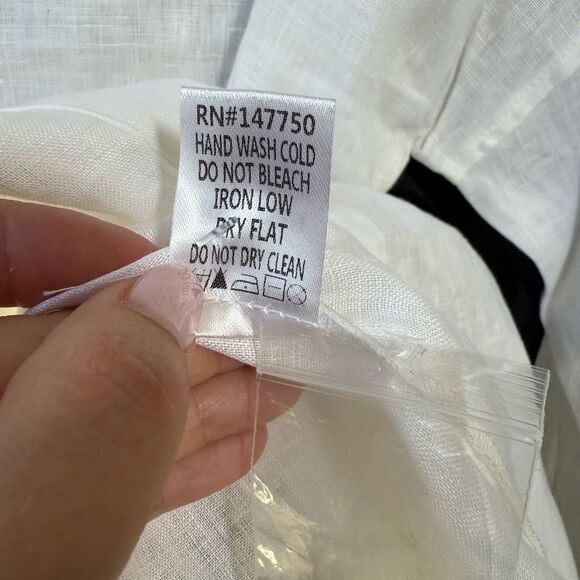 Collection by Cezele White Linen Button Down Shirt - Picture 8 of 11